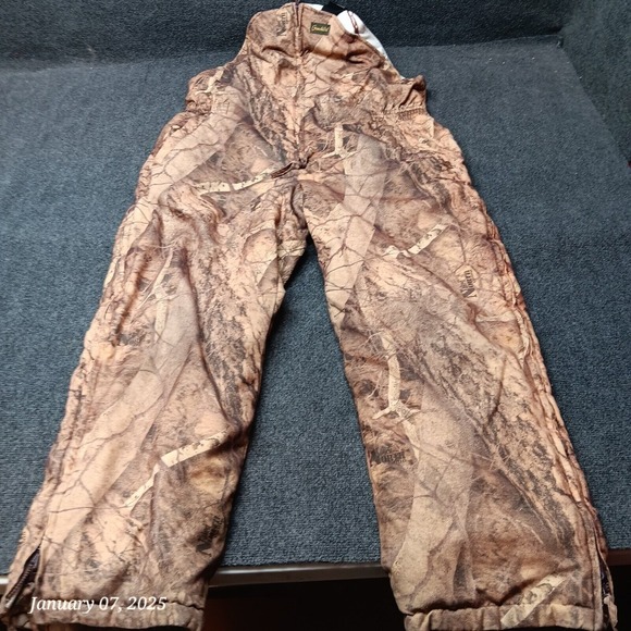 Gamehide Reversible Bibs Adult‎ Large Naked North Camo Winter and Fall Fleece - Picture 7 of 11